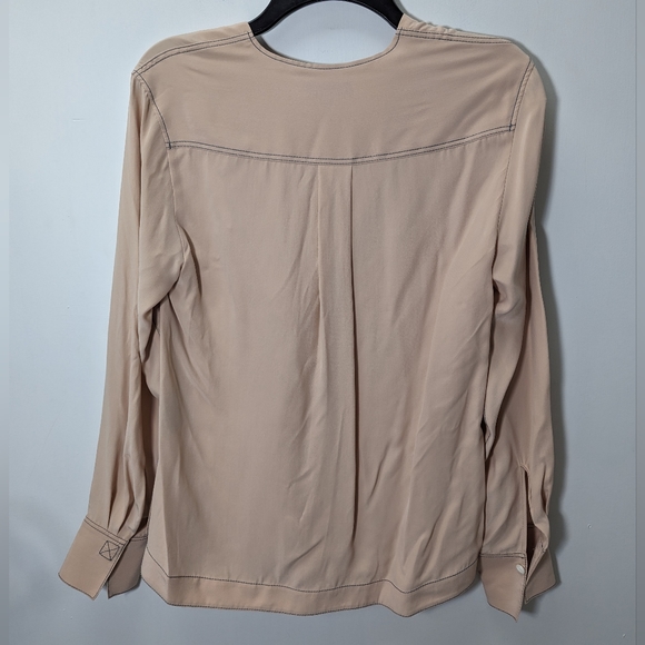 Rag and Bone Shields Silk Drape Front Blouse - Picture 12 of 14